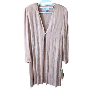 Badgely Mischka Vintage Longline Formal Pink Duster Cardigan Size 4